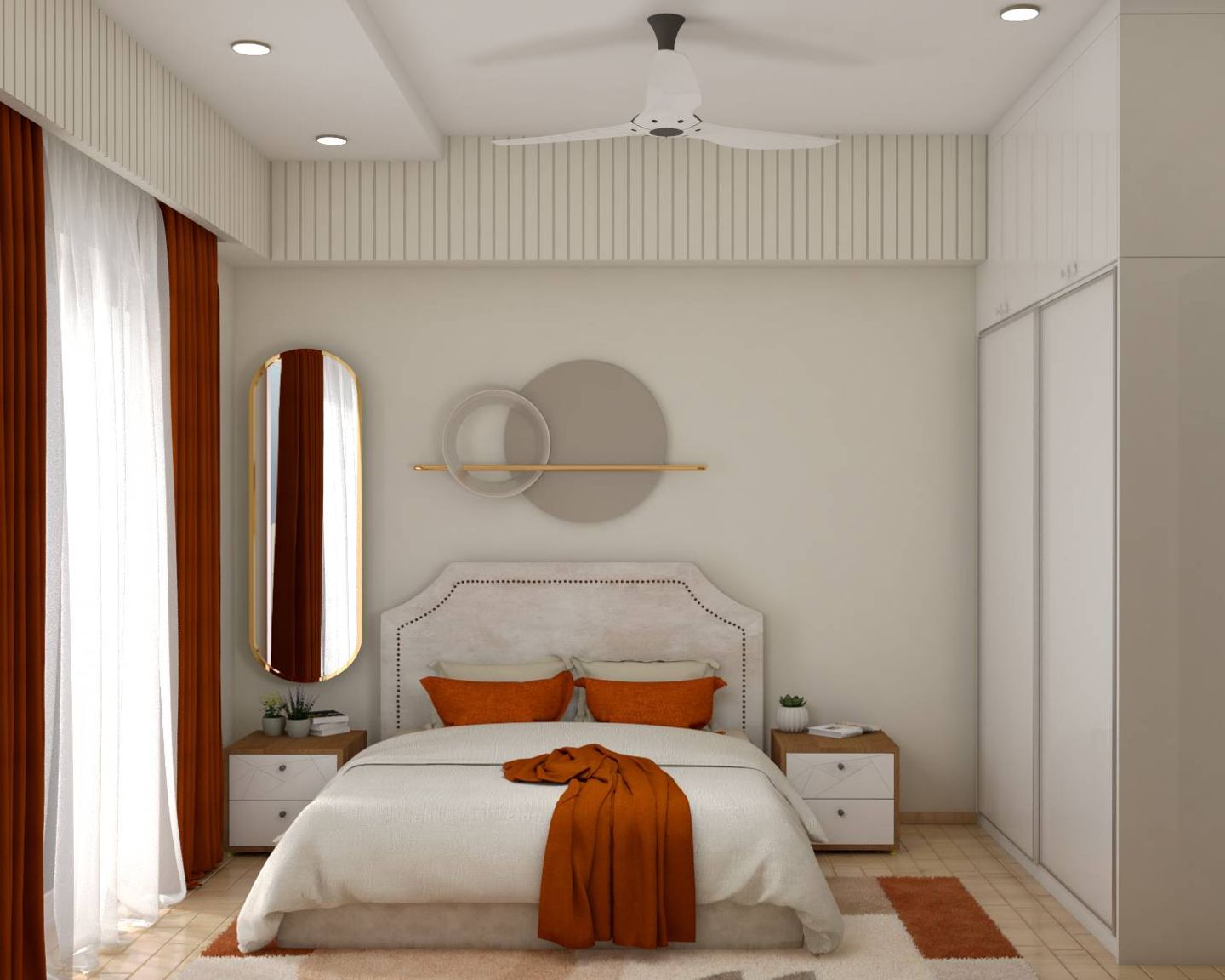 Compact Guest Bedroom Design With A Double Bed | Livspace