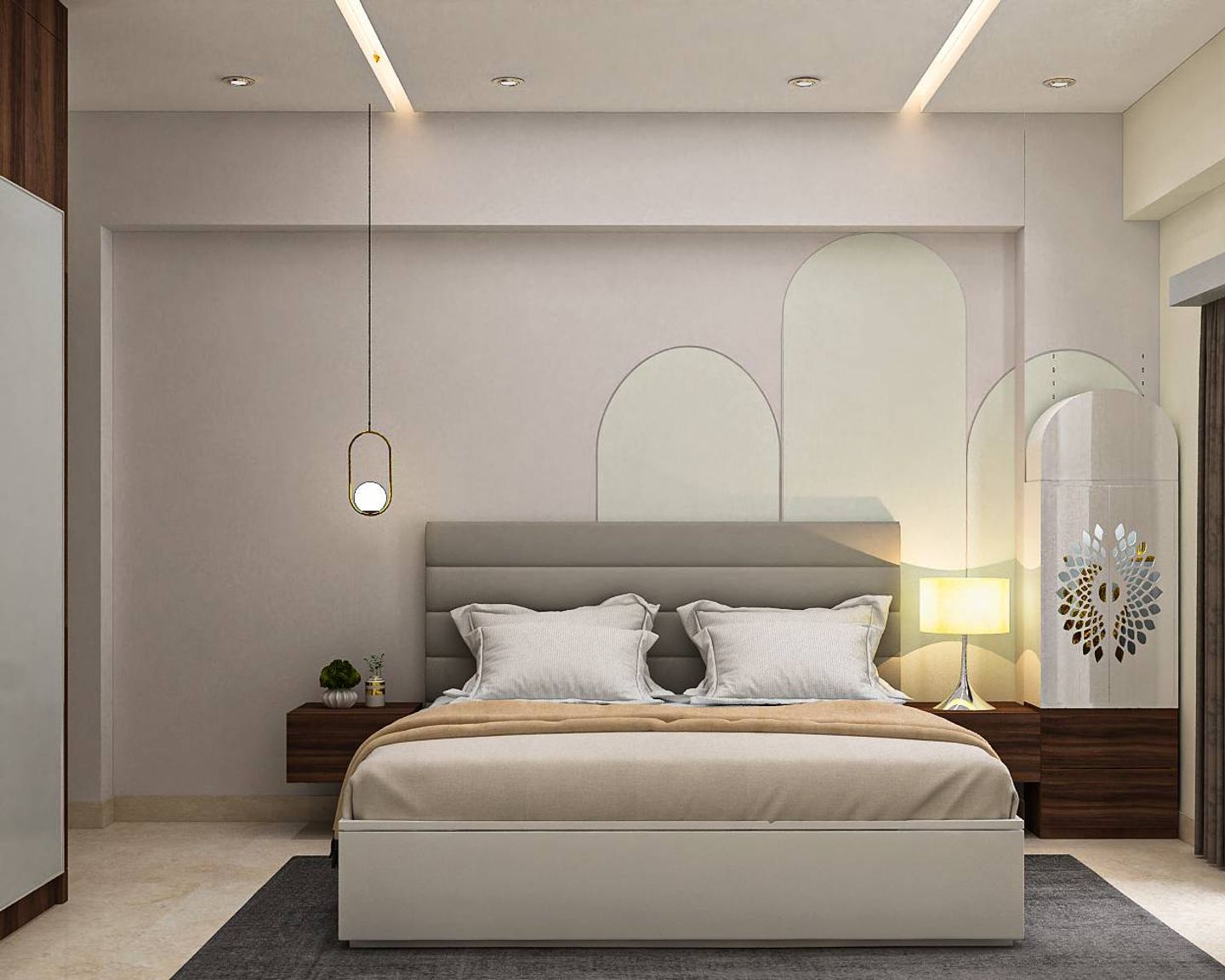 Modern Brown-Themed Guest Bedroom - Livspace