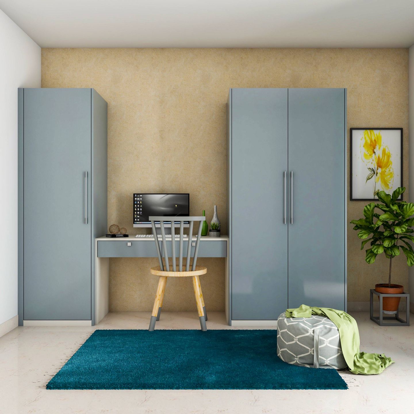 Compact Home Office Design Idea - Livspace