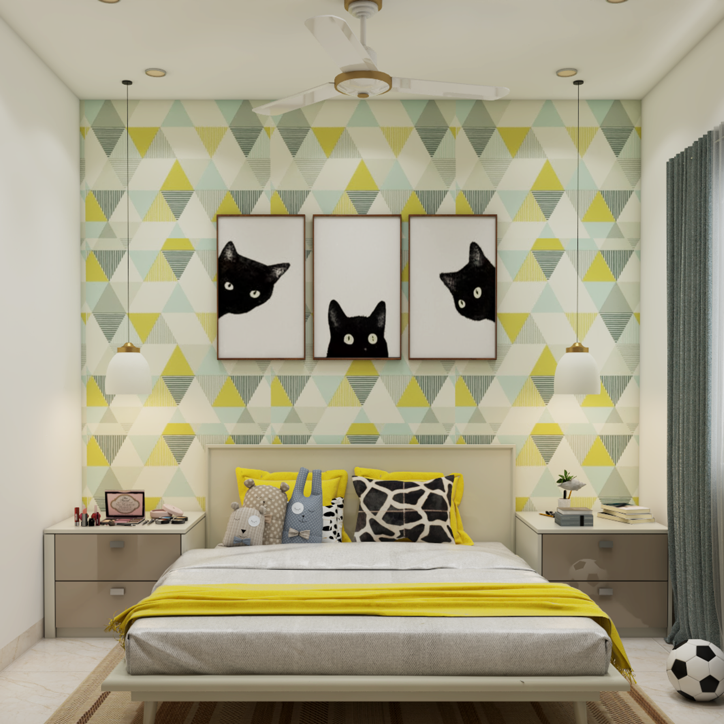 Spacious Kid's Bedroom Design - Livspace