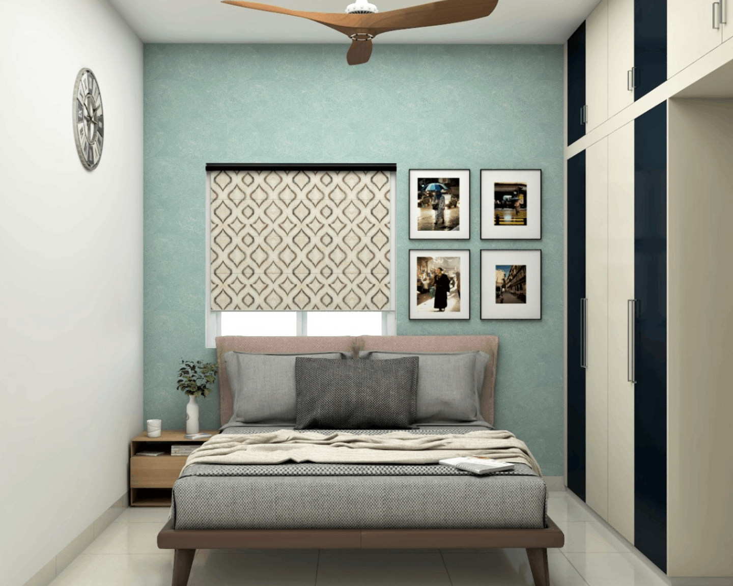 Modern Blue Kids Bedroom | Livspace
