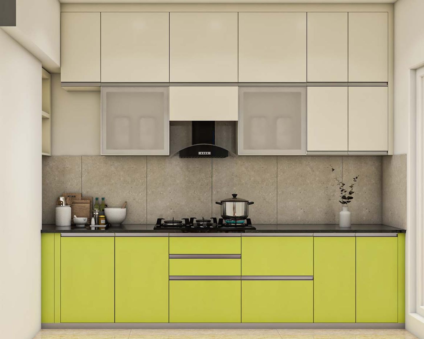 Dual Toned Modular Kitchen - Livspace