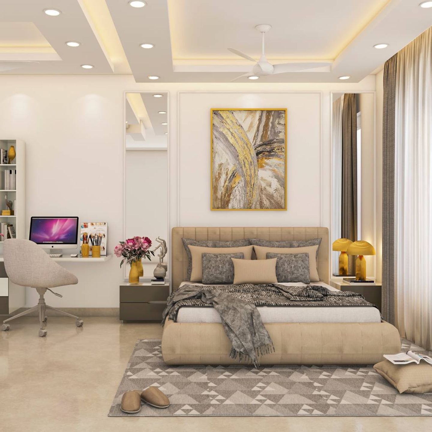 Cosy Master Bedroom Design - Livspace