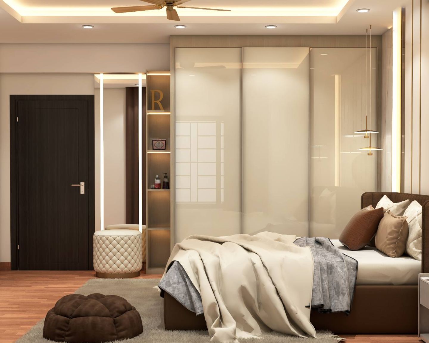 Contemporary Themed Spacious Master Bedroom Design