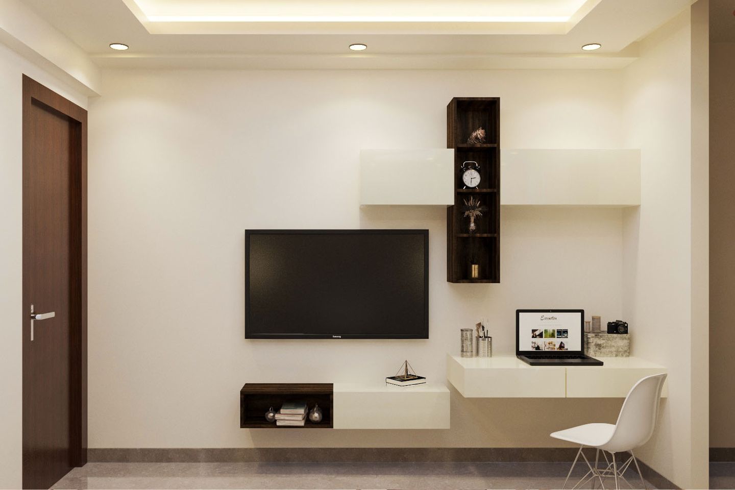Modern Spacious TV Unit Design Idea Livspace