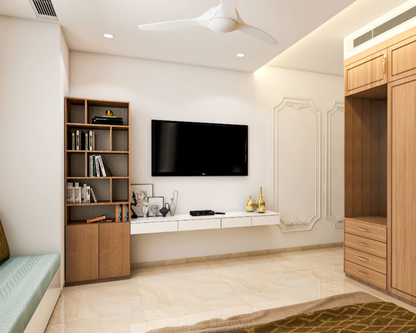 Spacious TV Unit Design - Livspace