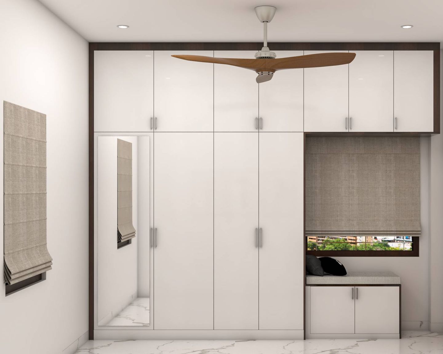 Hinged Door Modern Spacious Wardrobe Design 