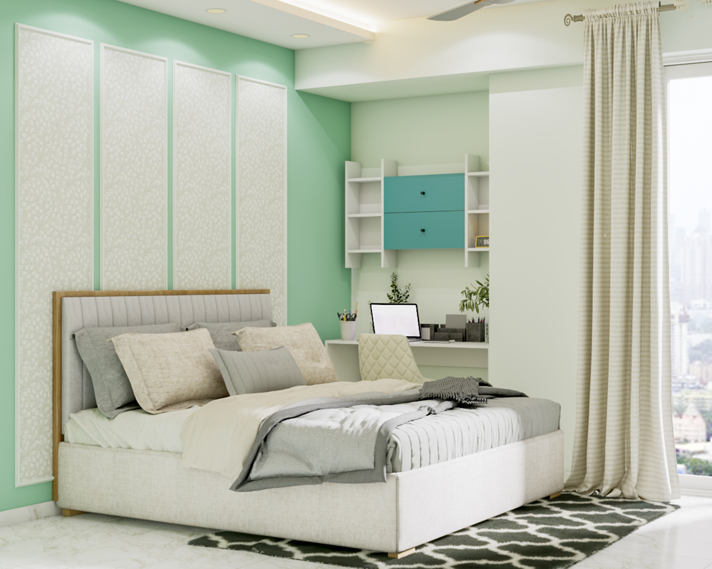 Multifunctional Modern Guest Bedroom Design - Livspace