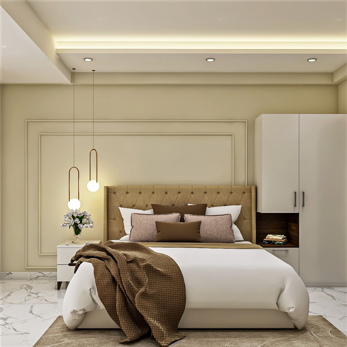 Spacious Guest Room Design With Contemporary Interiors - Livspace
