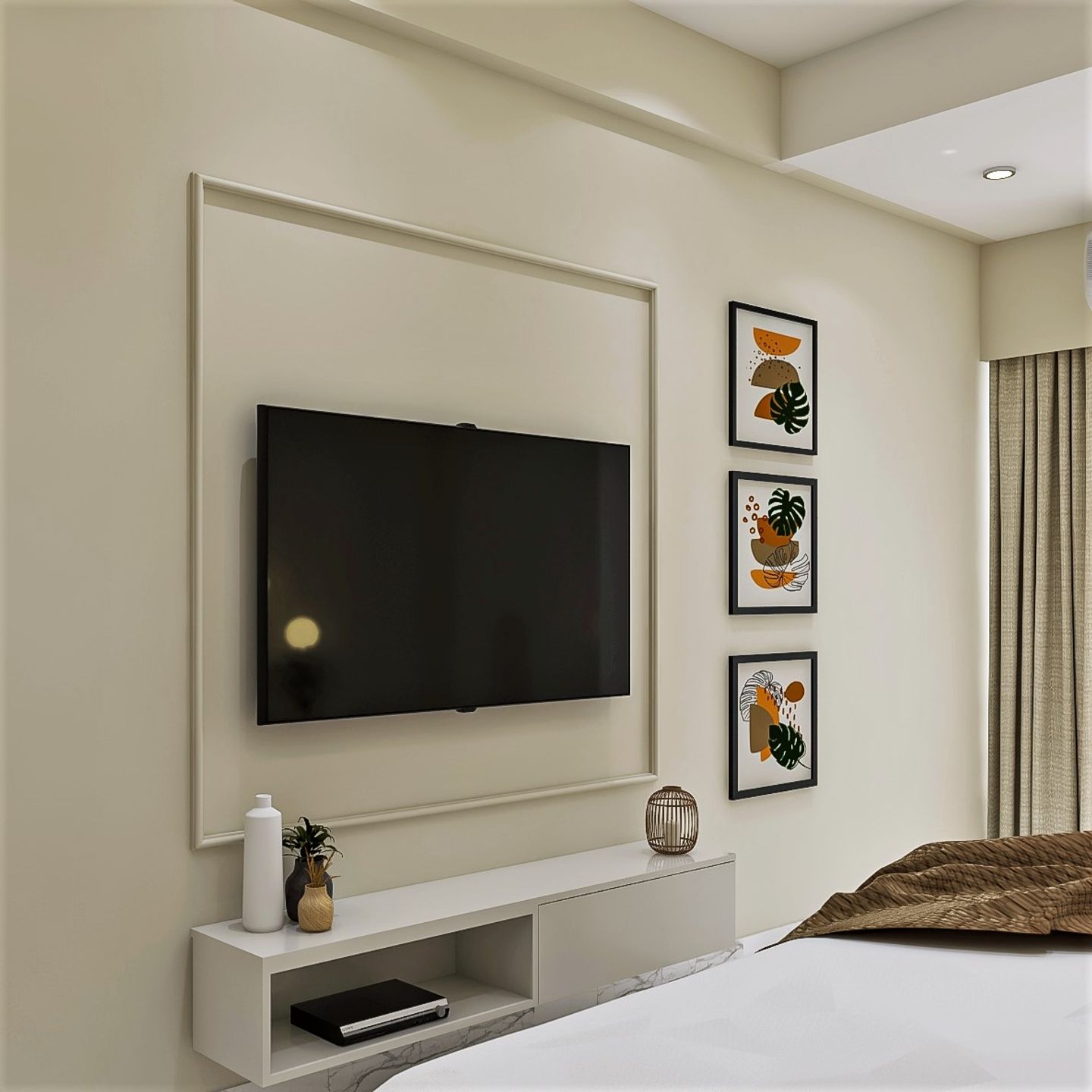 Spacious Guest Room Design With Contemporary Interiors - Livspace