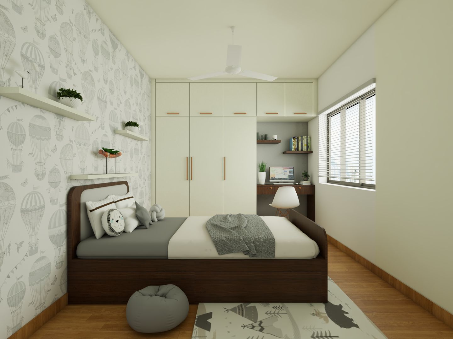 Off-White Bedroom - Livspace