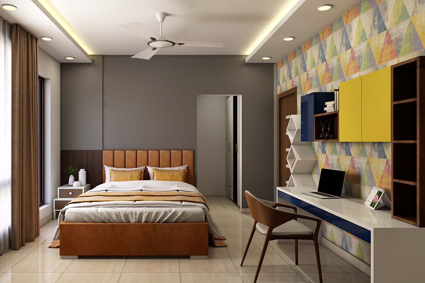 Multicoloured Kids Bedroom - Livspace