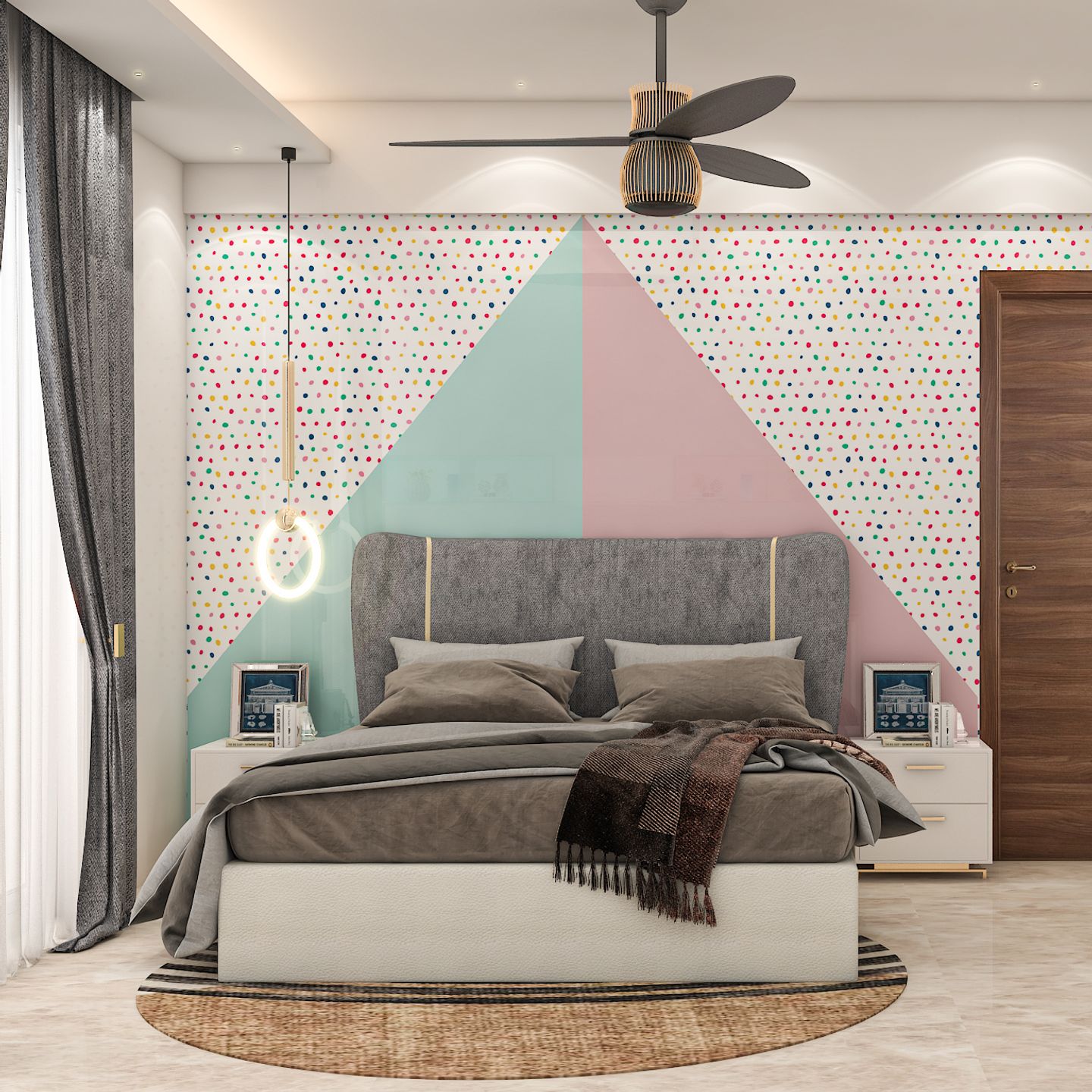 Multifunctional & Spacious Kids Bedroom Design With Colourful Interiors - Livspace