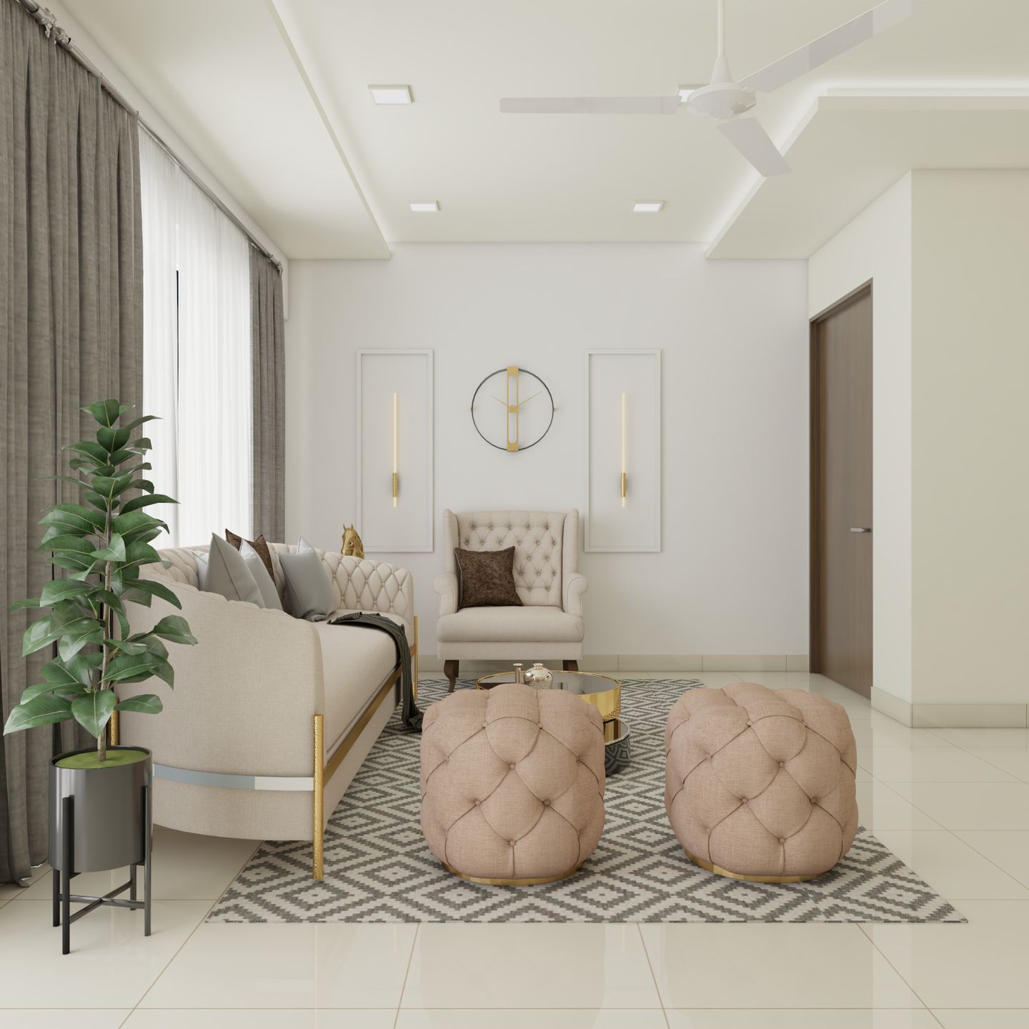 Modern Living Room Design – Livspace