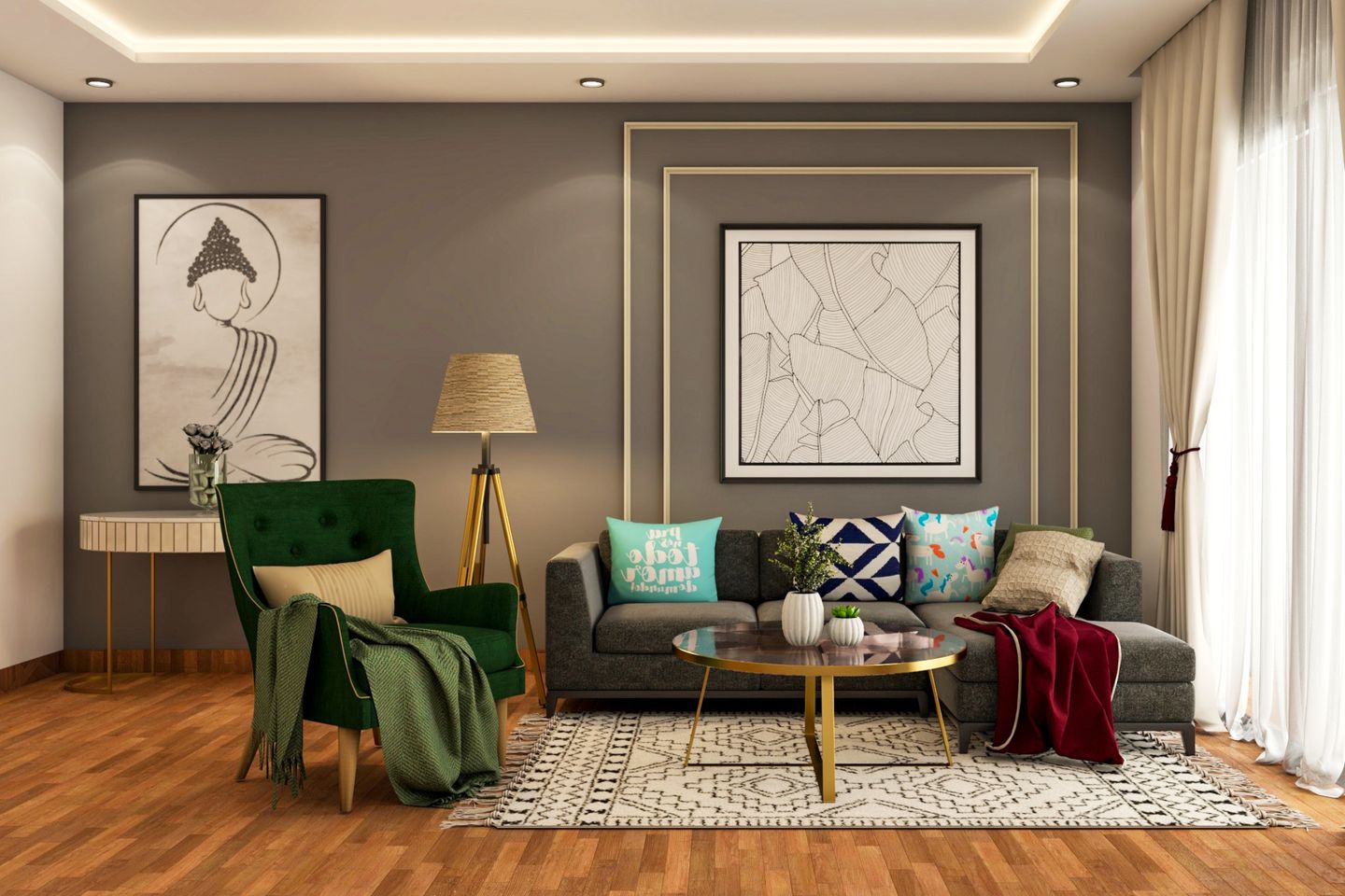 Contemporary Living Room Design – Livspace