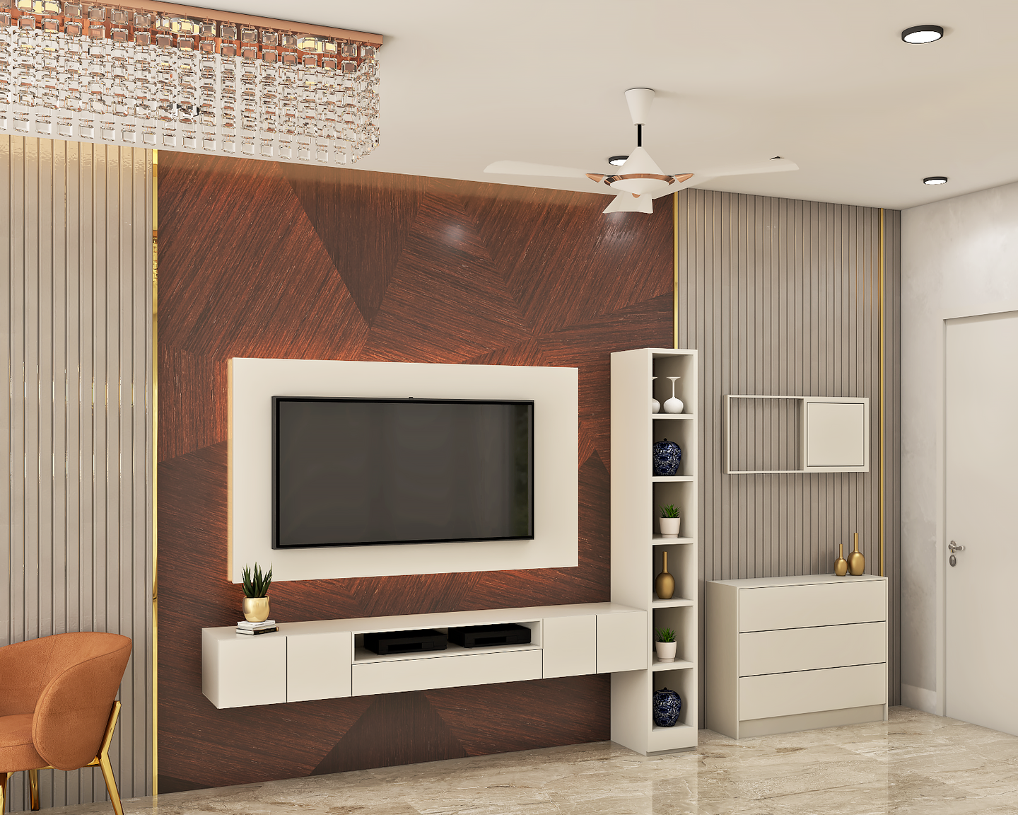 Convenient Living Room - Livspace
