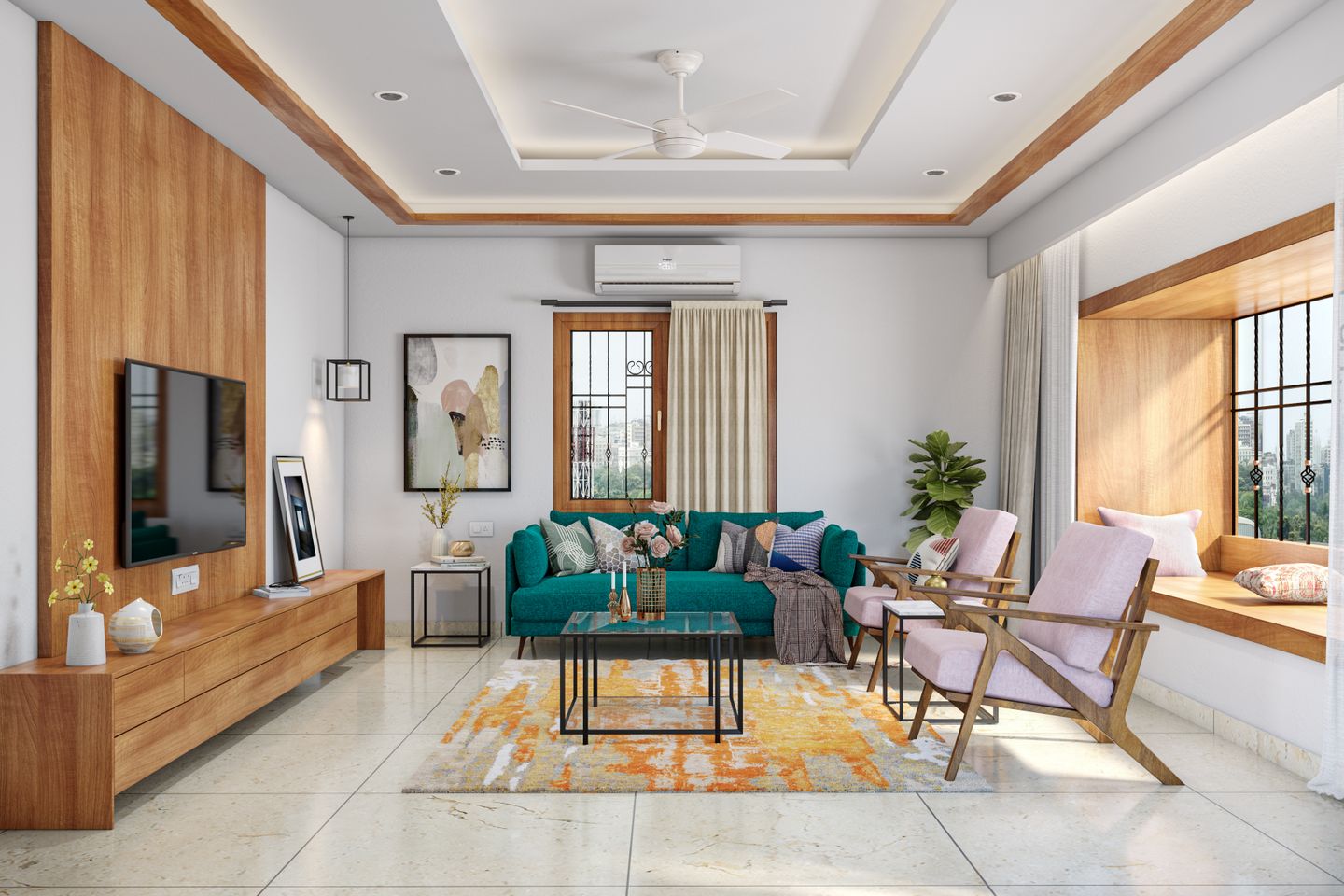 Bohemian Living Room Design – Livspace