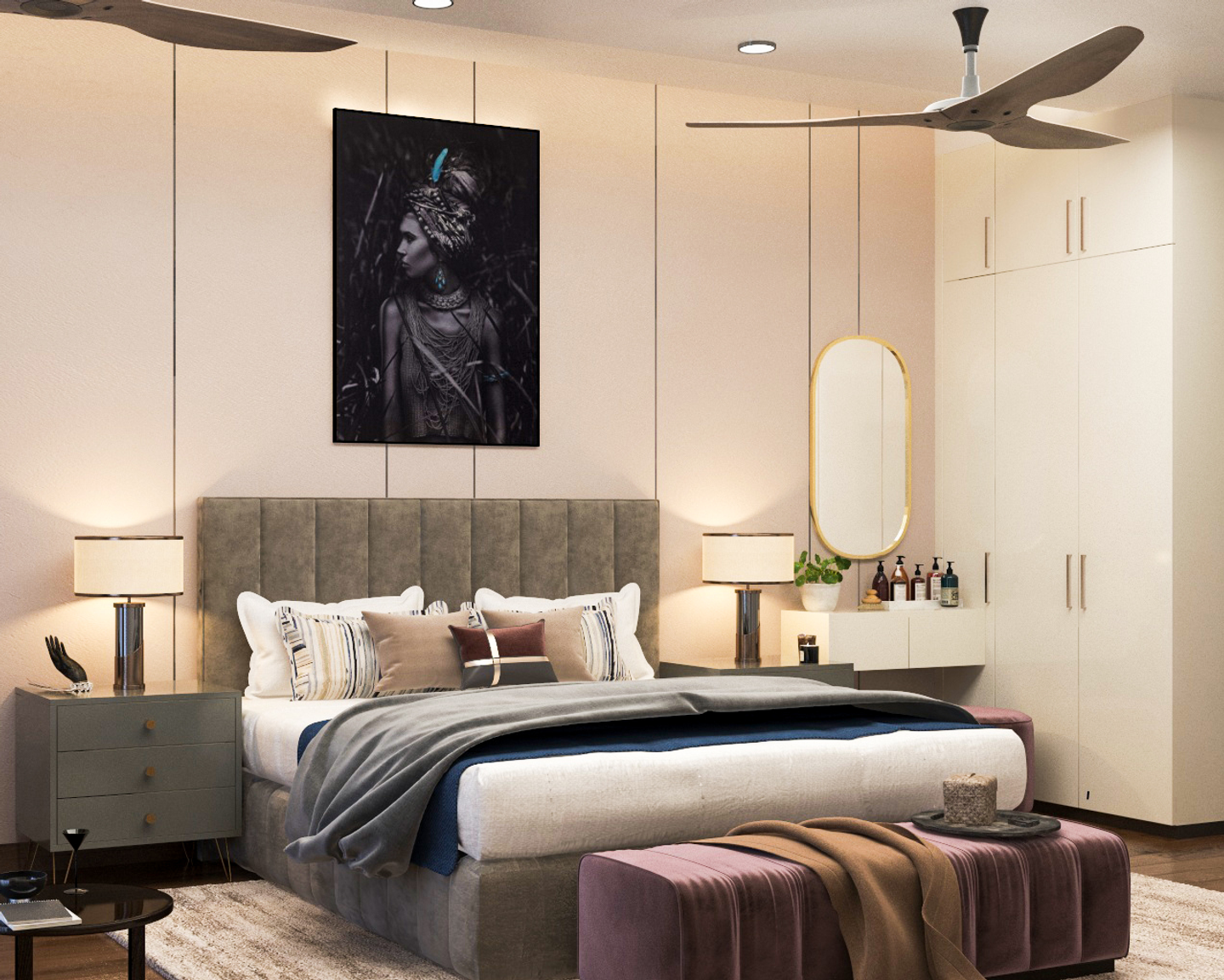 Contemporary Master Bedroom Design – Livspace