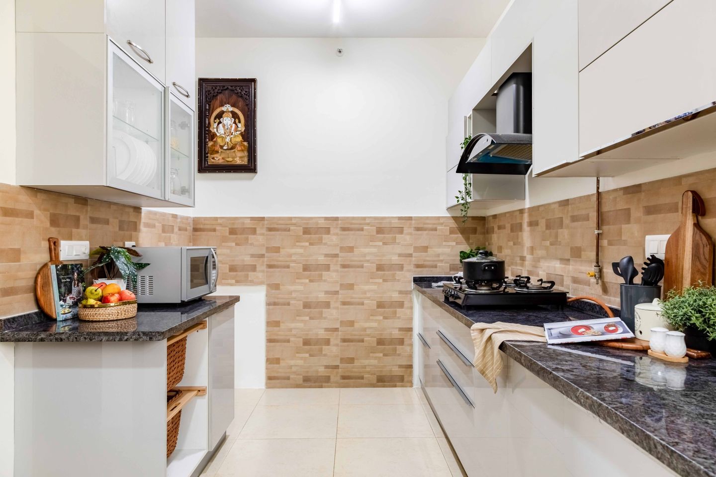 Compact Parallel Kitchen Design - Livspace