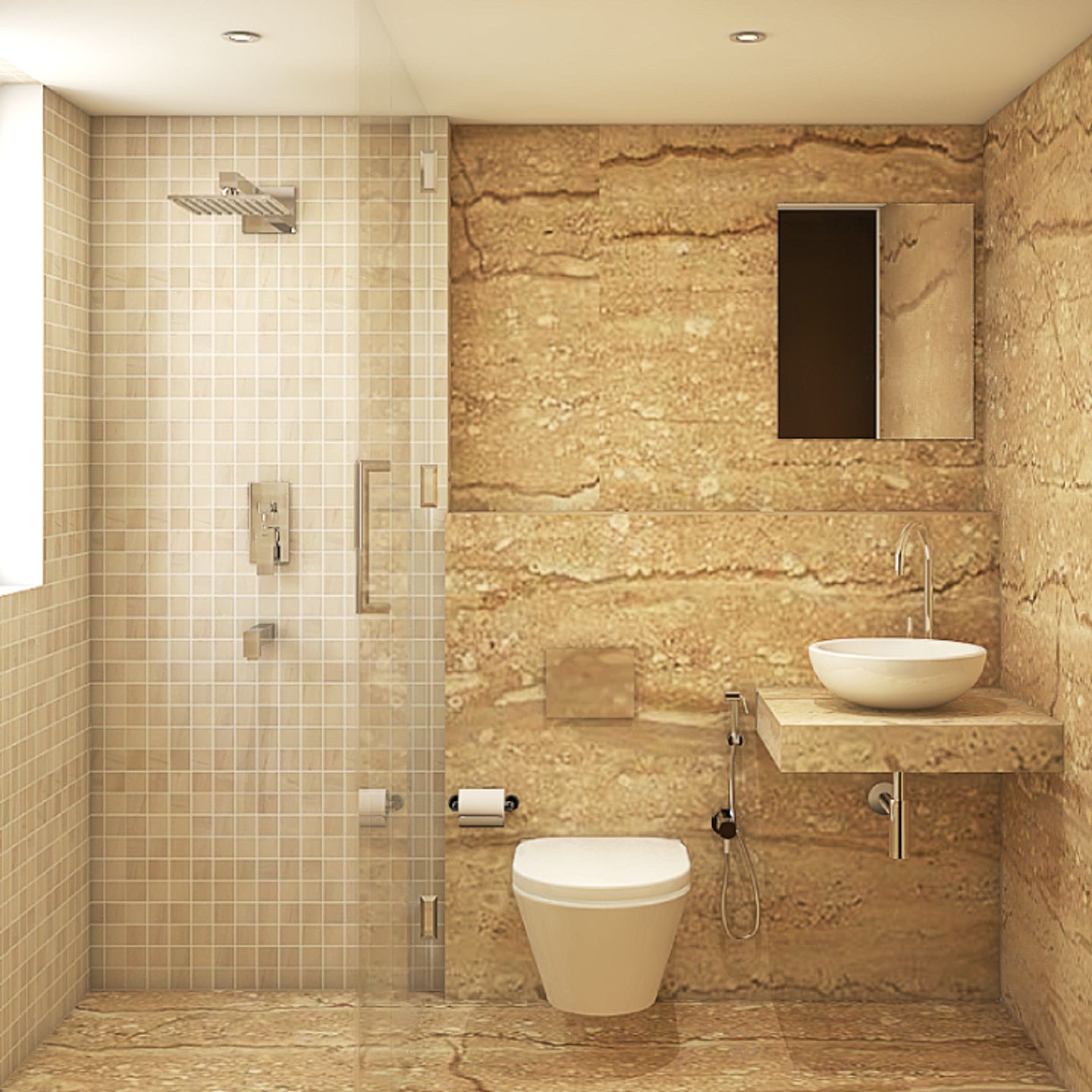 Ceramic Bathroom Wall Tiles Design - Livspace