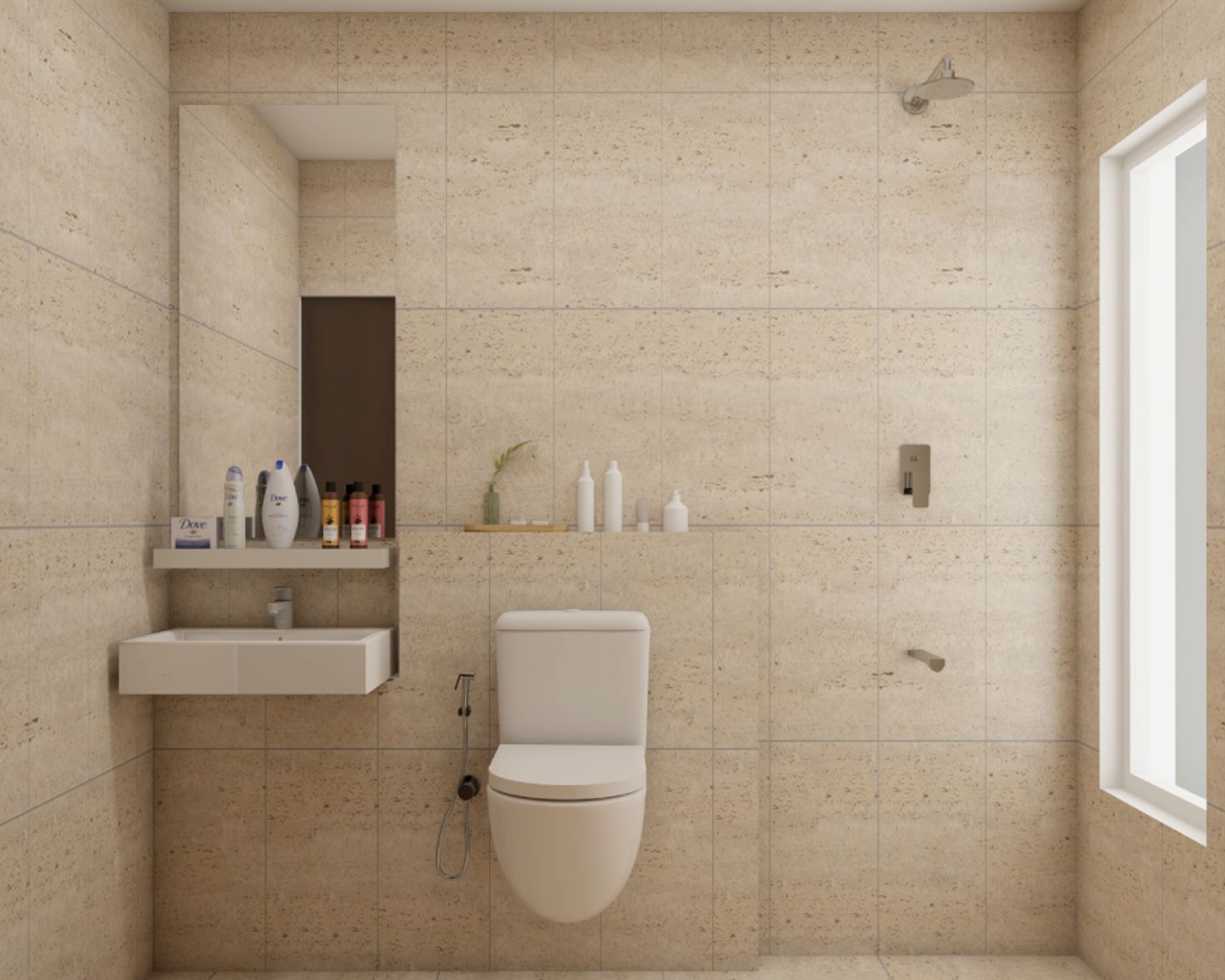 Ceramic Bathroom Tiles Design - Livspace