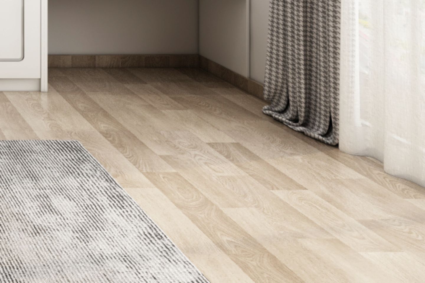 Brown Wooden Floor Tiles -Livspace