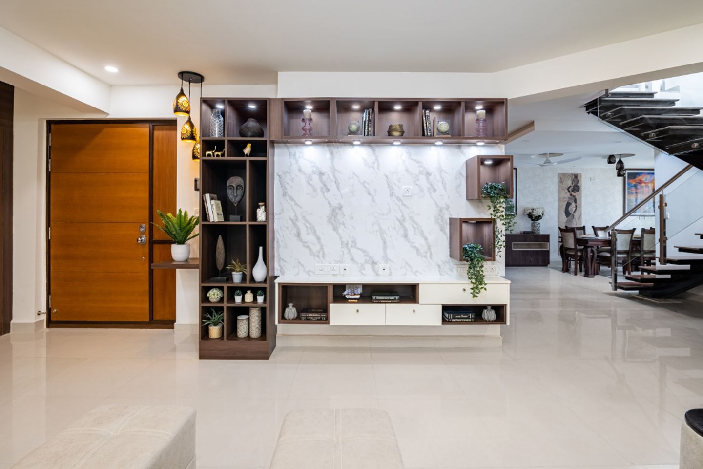 Contemporary Sqaure Ceramic Living Room Tile Design