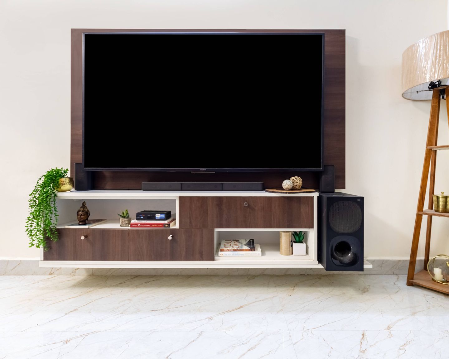 Wooden TV Unit Design - Livspace