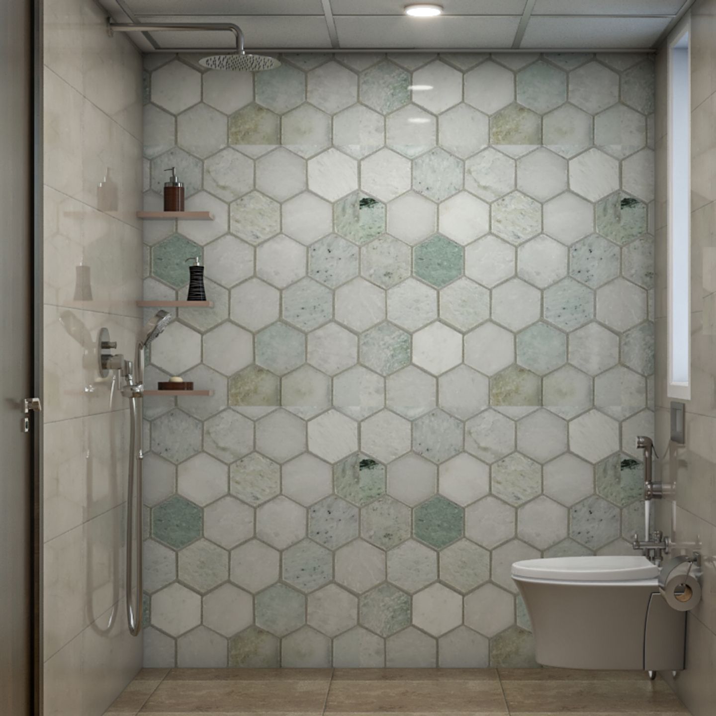 Small Bathroom Design With A Neutral Colour Palette - Livspace