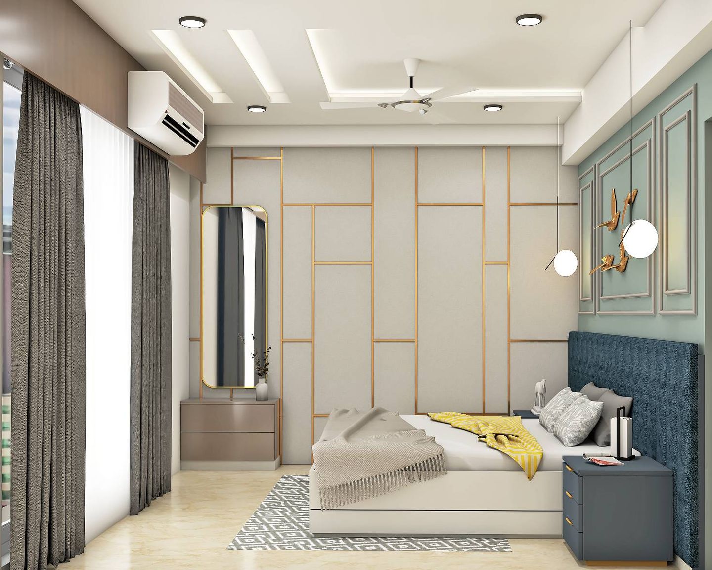 Light-Coloured Guest Room Design - Livspace
