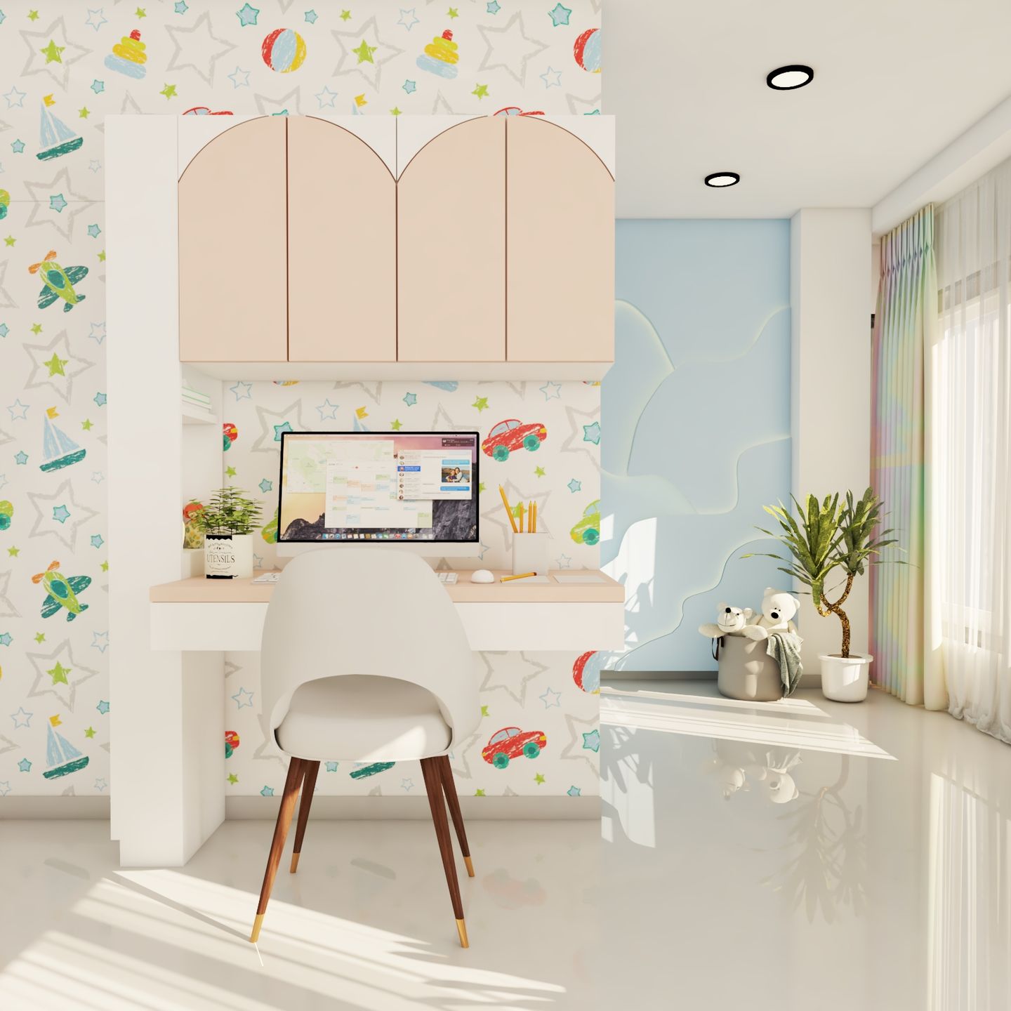 Spacious Home Office Design - Livspace