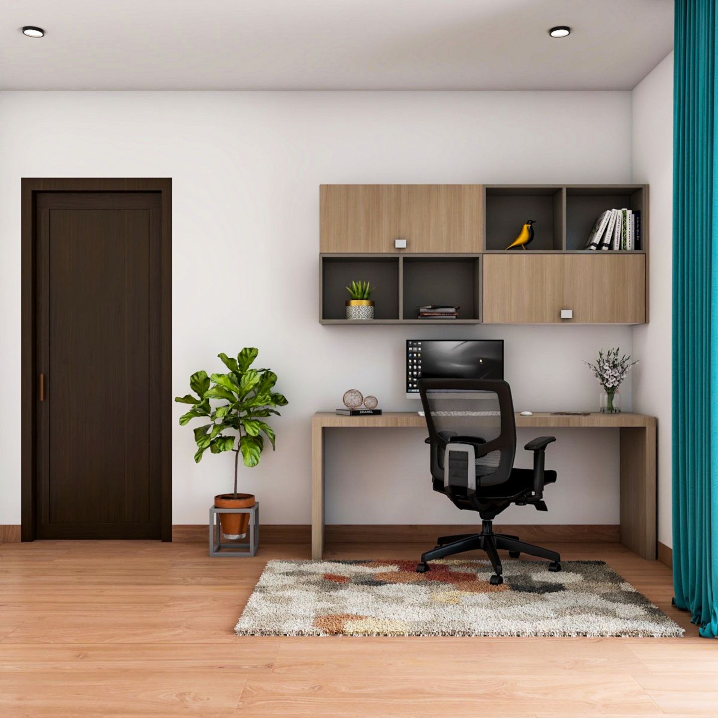 Contemporary Home Office Design - Livspace