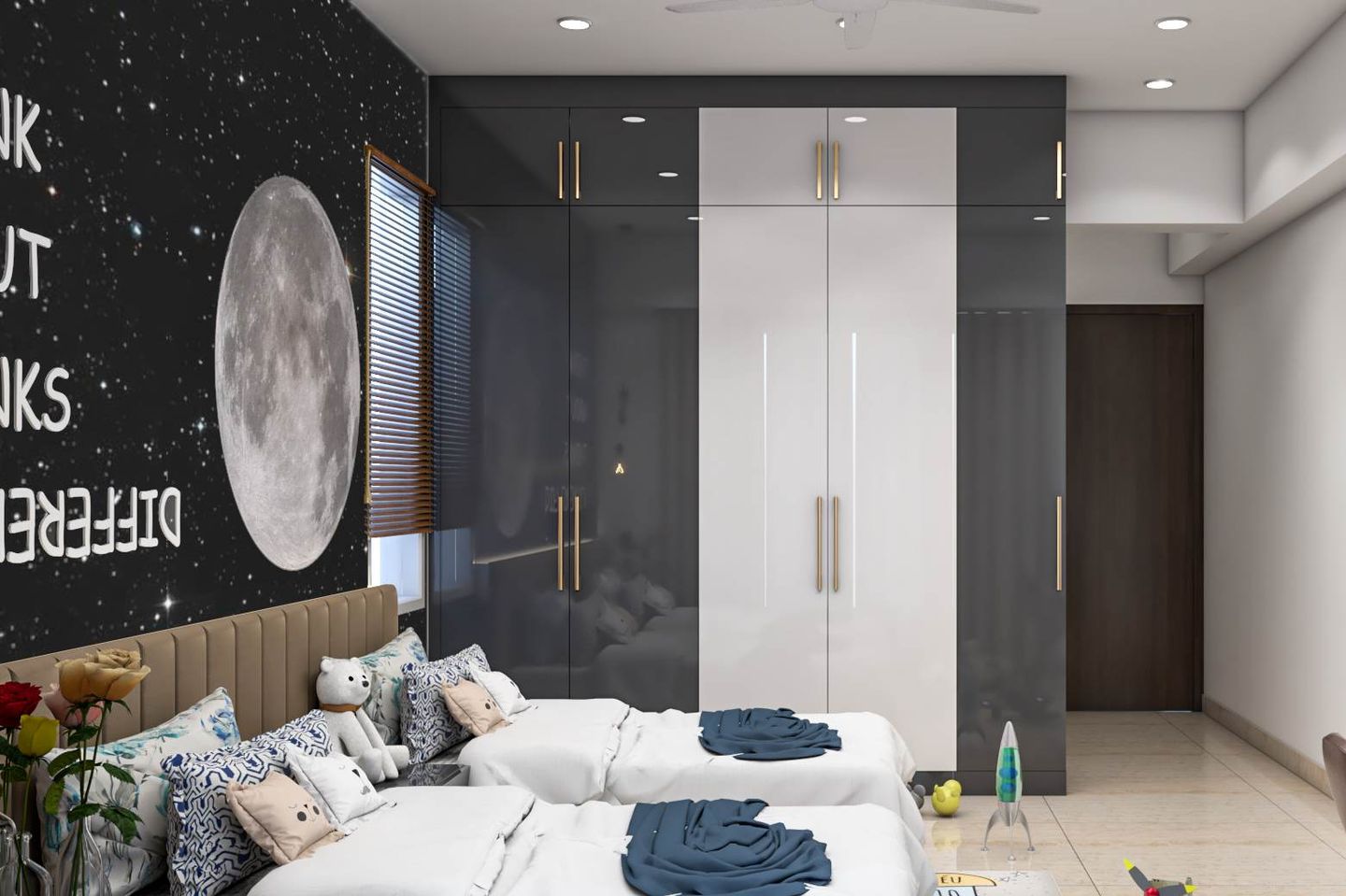 Spacious Twin-Sharing Boys's Room Design | Livspace