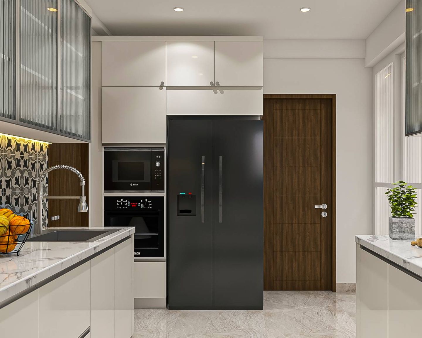 Modern U-Shaped Kitchen Design - Livspace