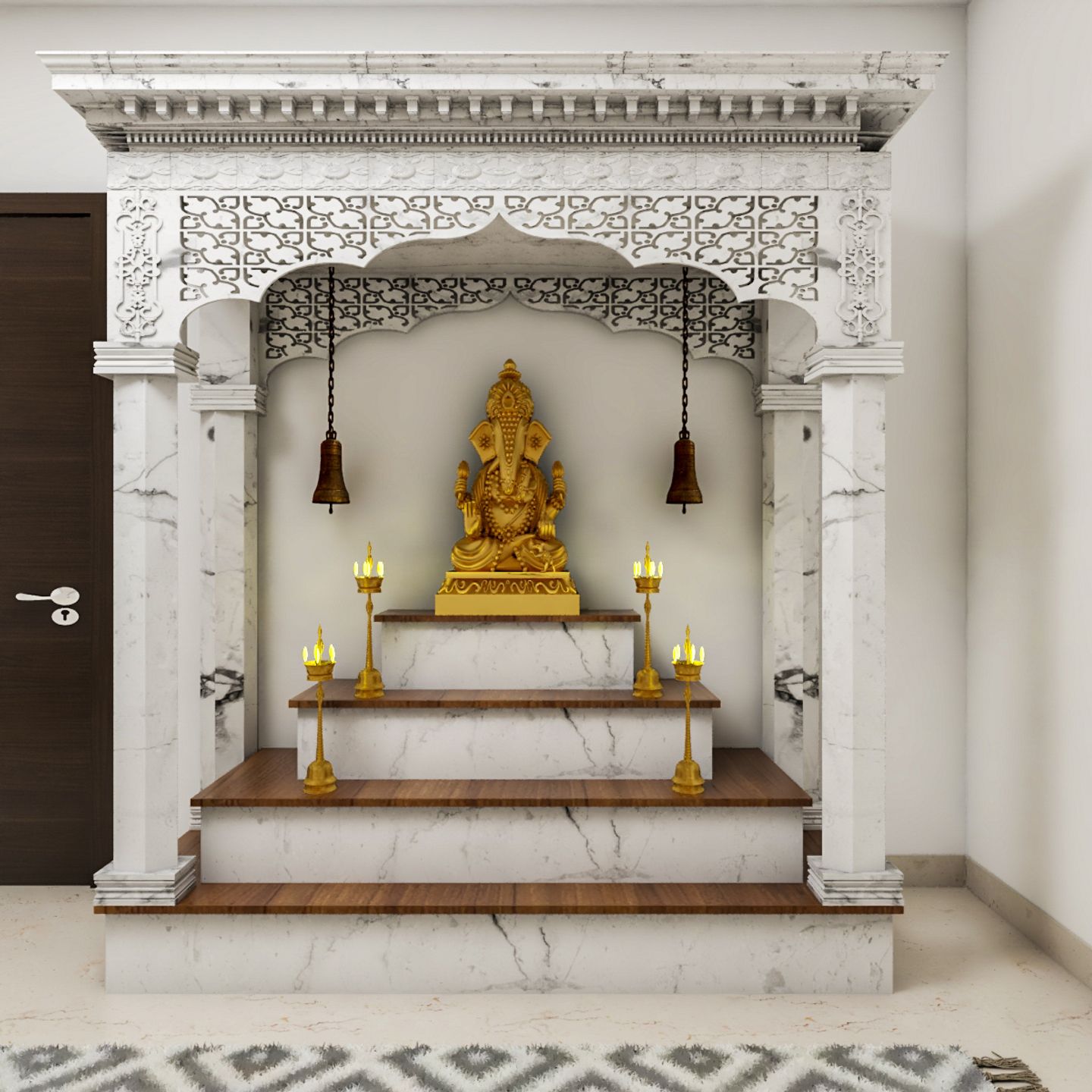 Indian Traditional Pooja Unit - Livspace
