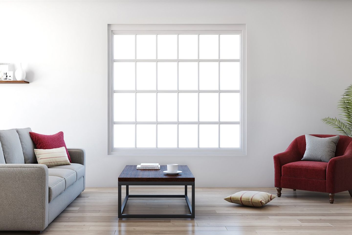 UPVC White Fixed Window Design Livspace