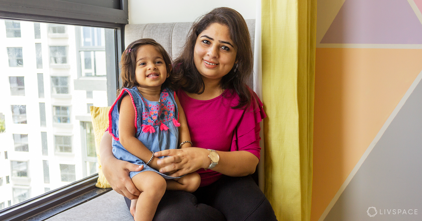 Colourful & Child-friendly Interiors for a 3BHK