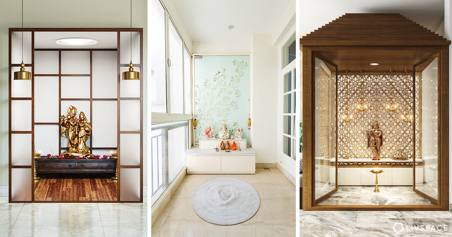 pooja room door designs with glass cover