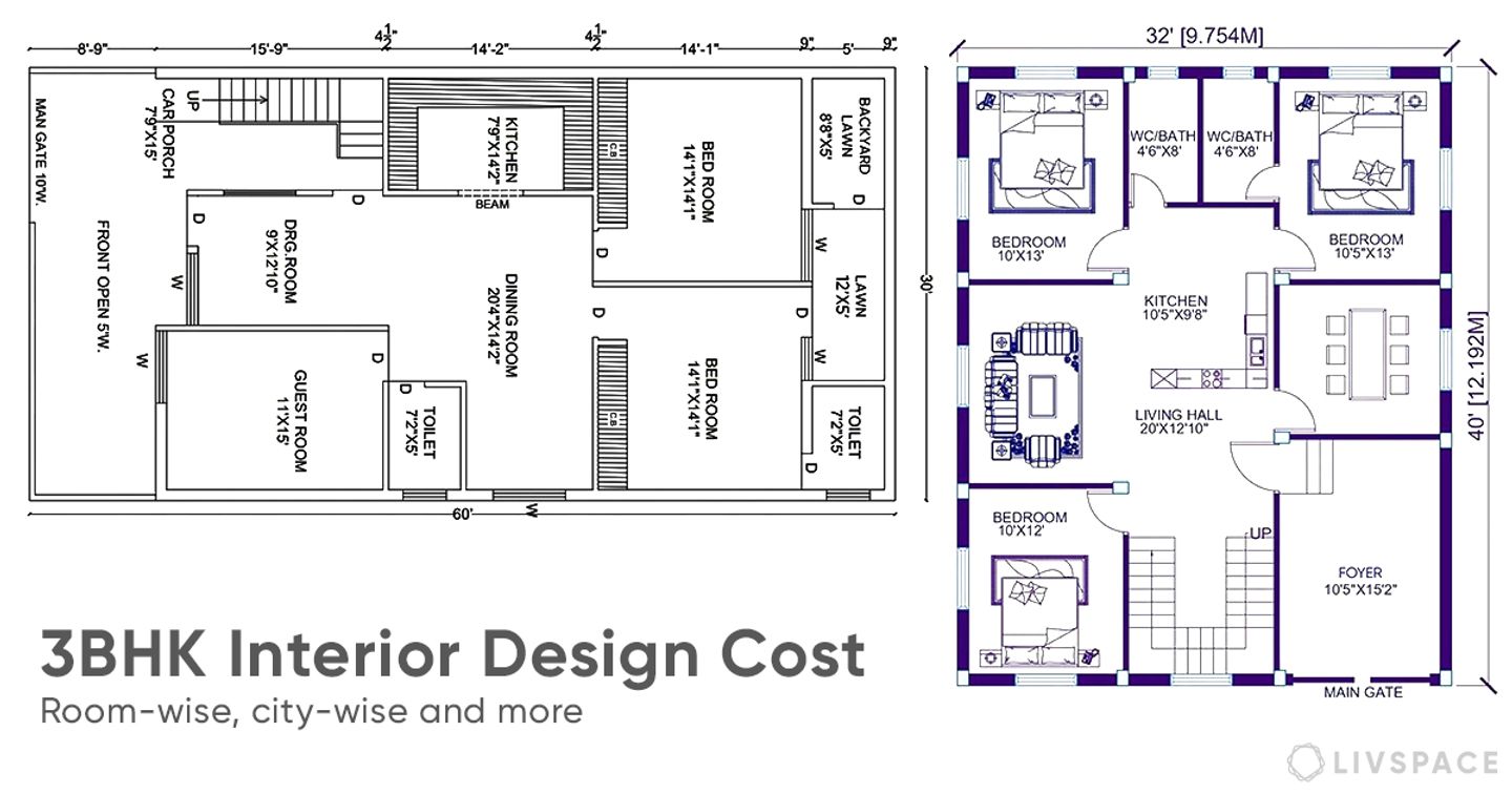 3BHK Interior Design Cost