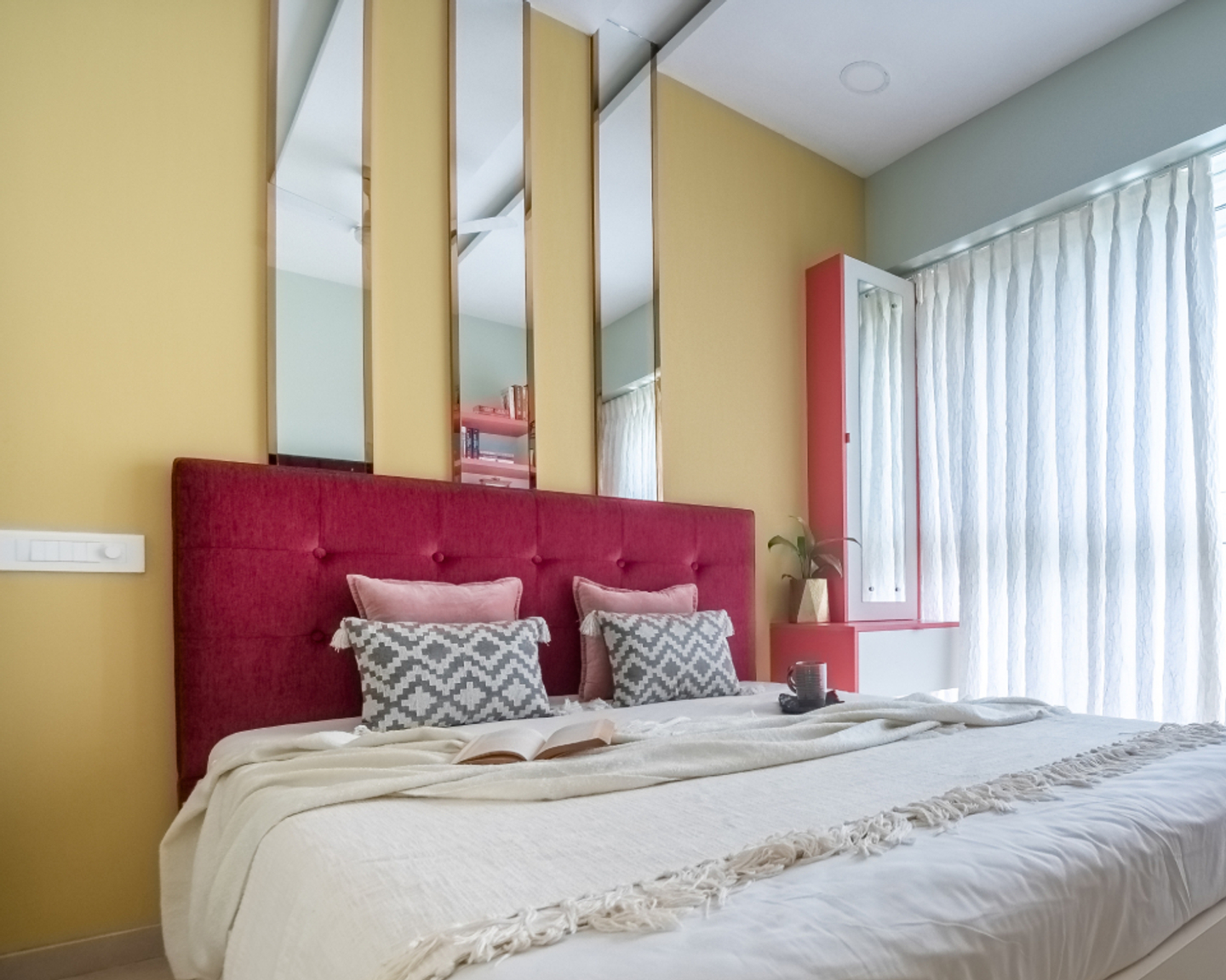 Yellow Accent Wall Paint Design For Bedrooms Livspace