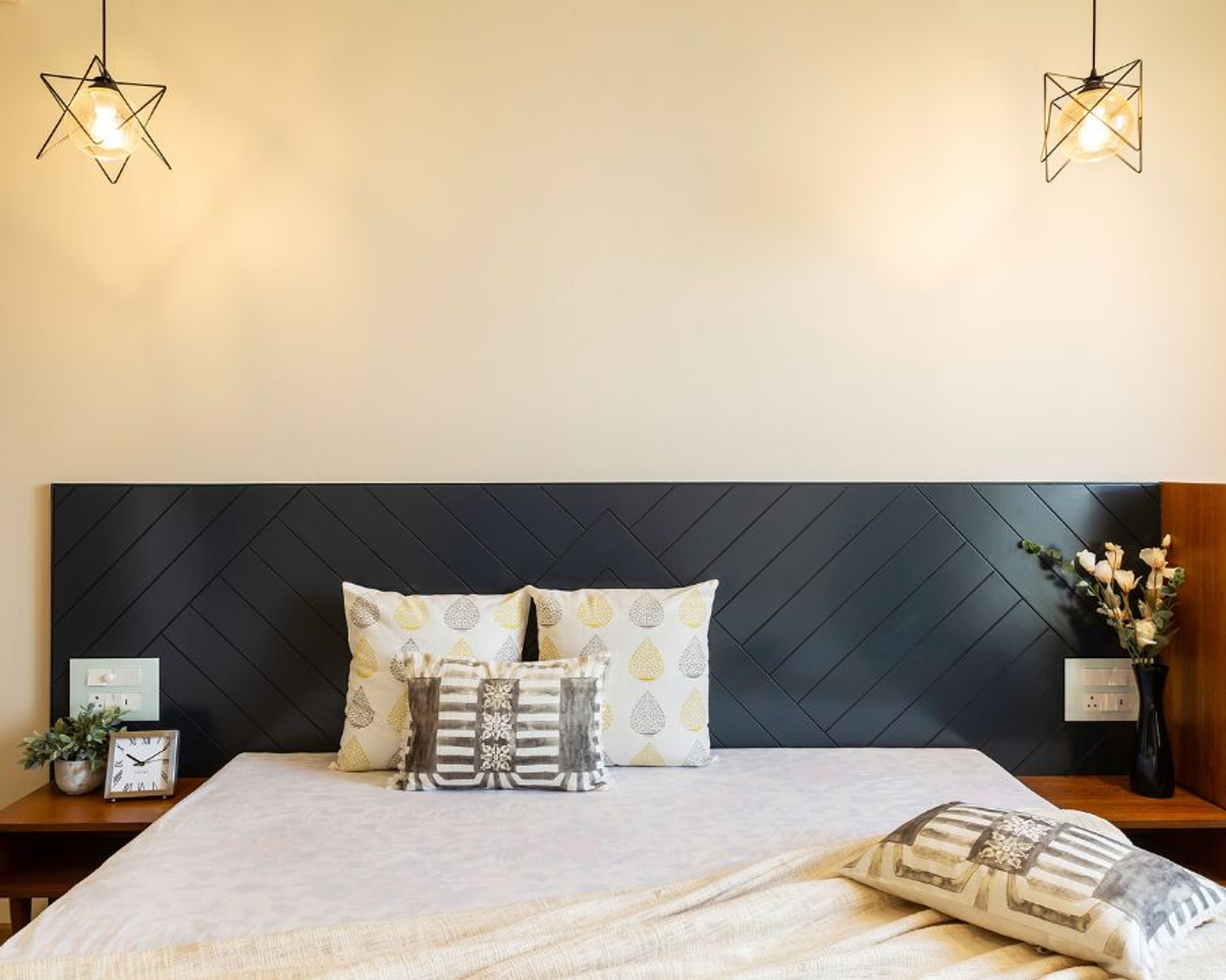 NeutralToned Wall Paint Design For Bedrooms Livspace