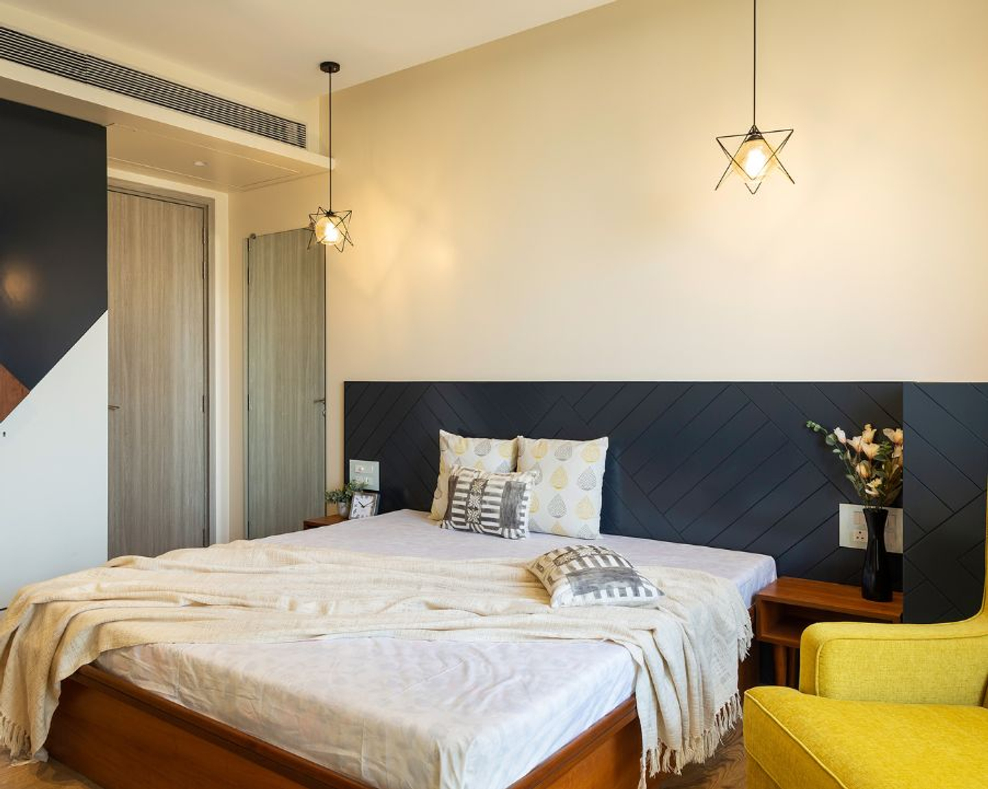 NeutralToned Wall Paint Design For Bedrooms Livspace