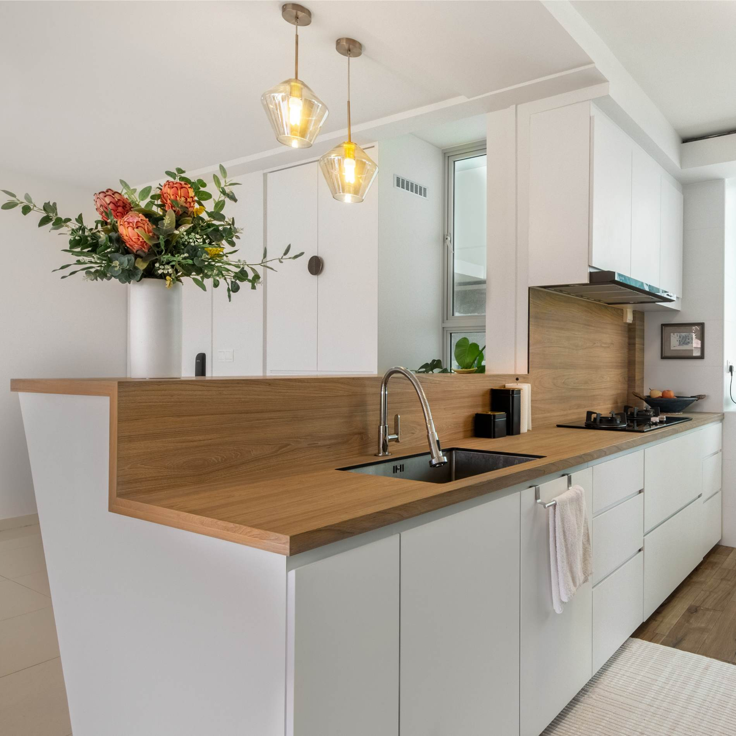 Clean White Laminate Design For Kitchens | Livspace