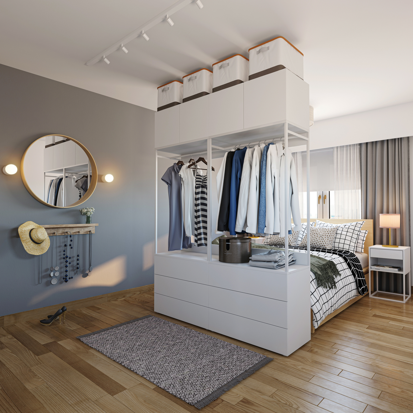 Beige Toned Master Bedroom - Livspace