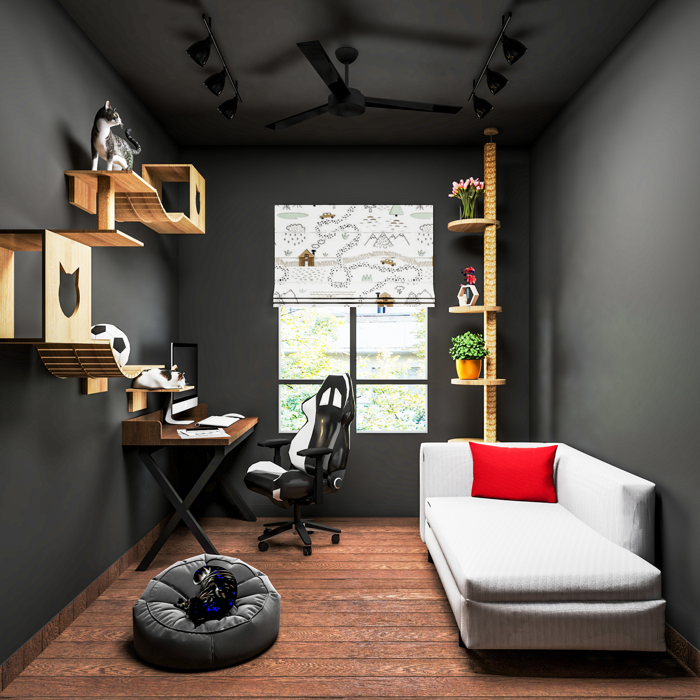 Spacious Home Office Design - Livspace