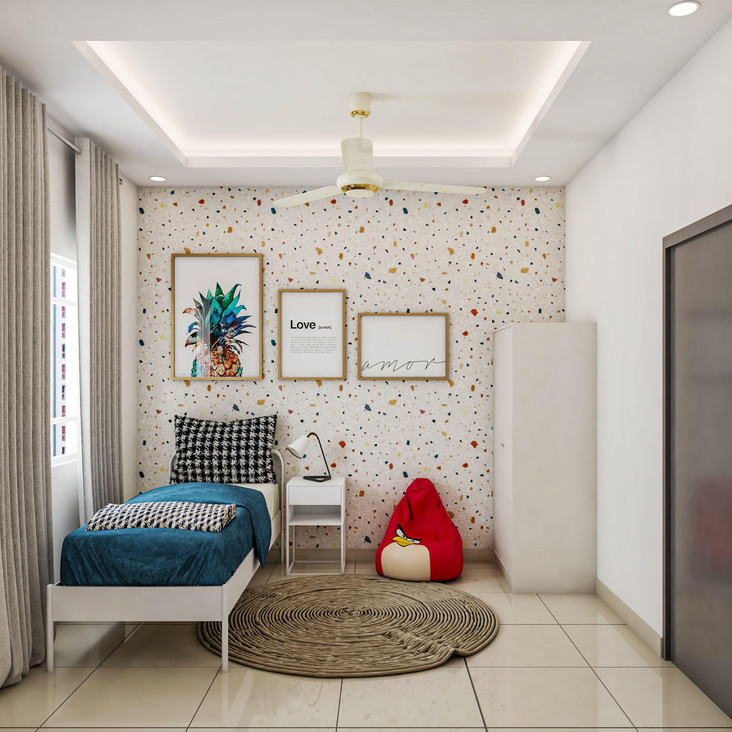 Modern Kid's Bedroom Design For A Single Child - Livspace