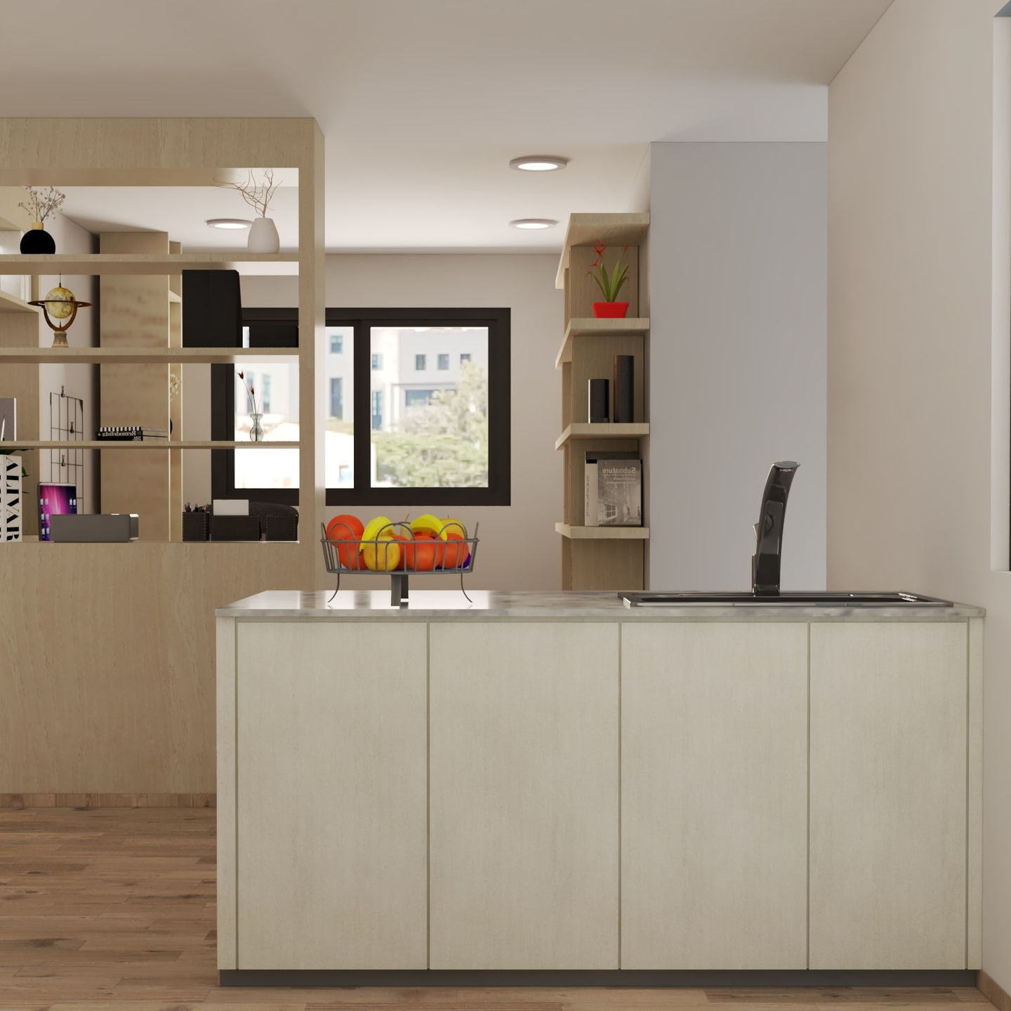 Modern Style Convenient Modular Kitchen Cabinet Design