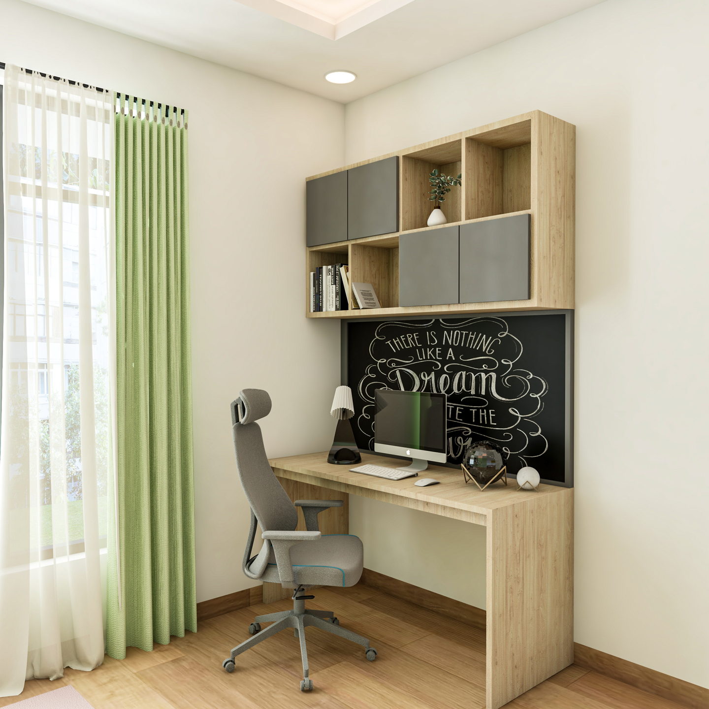 Contemporary Home Office Design - Livspace
