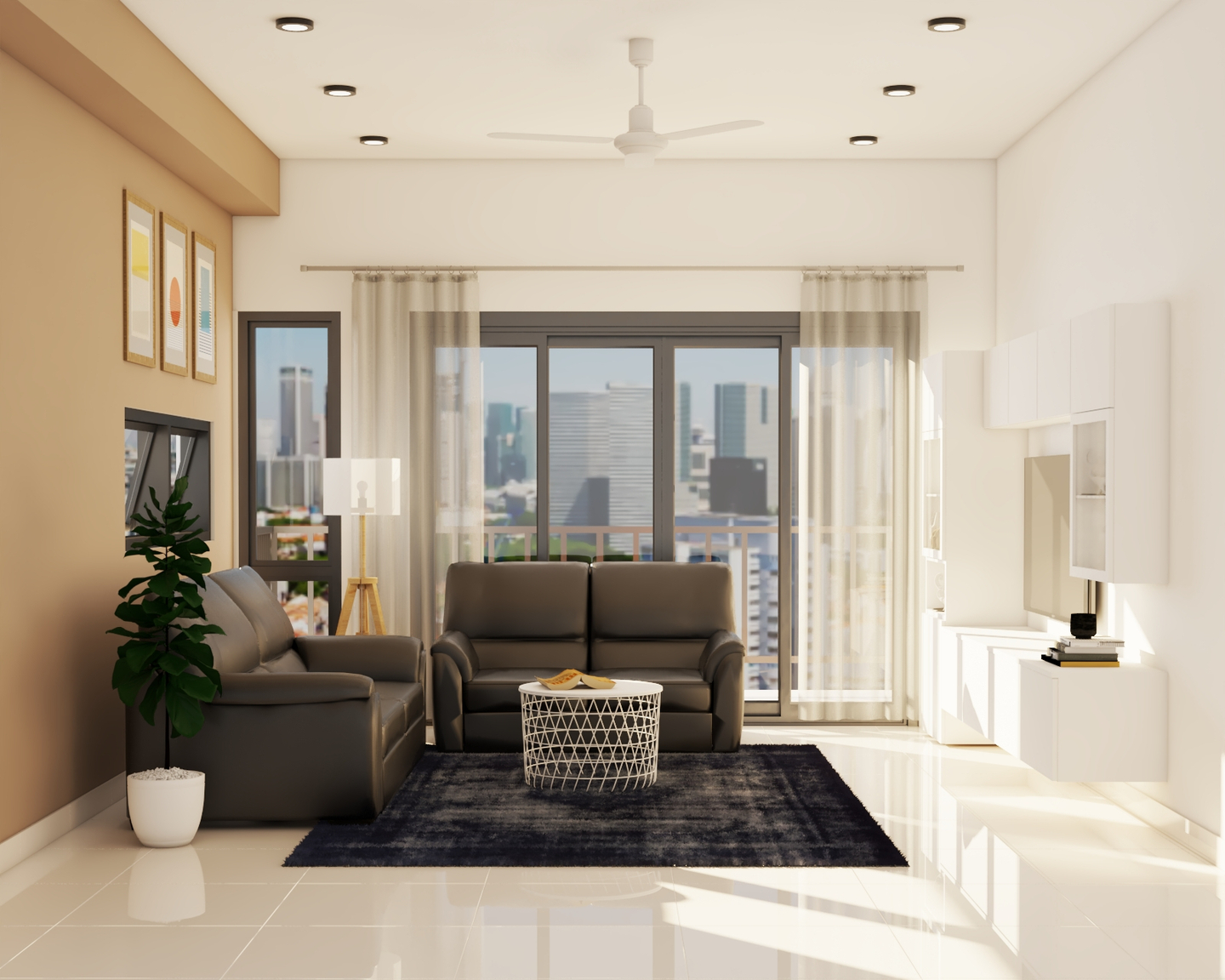 Contemporary Living Hall Design - Livspace