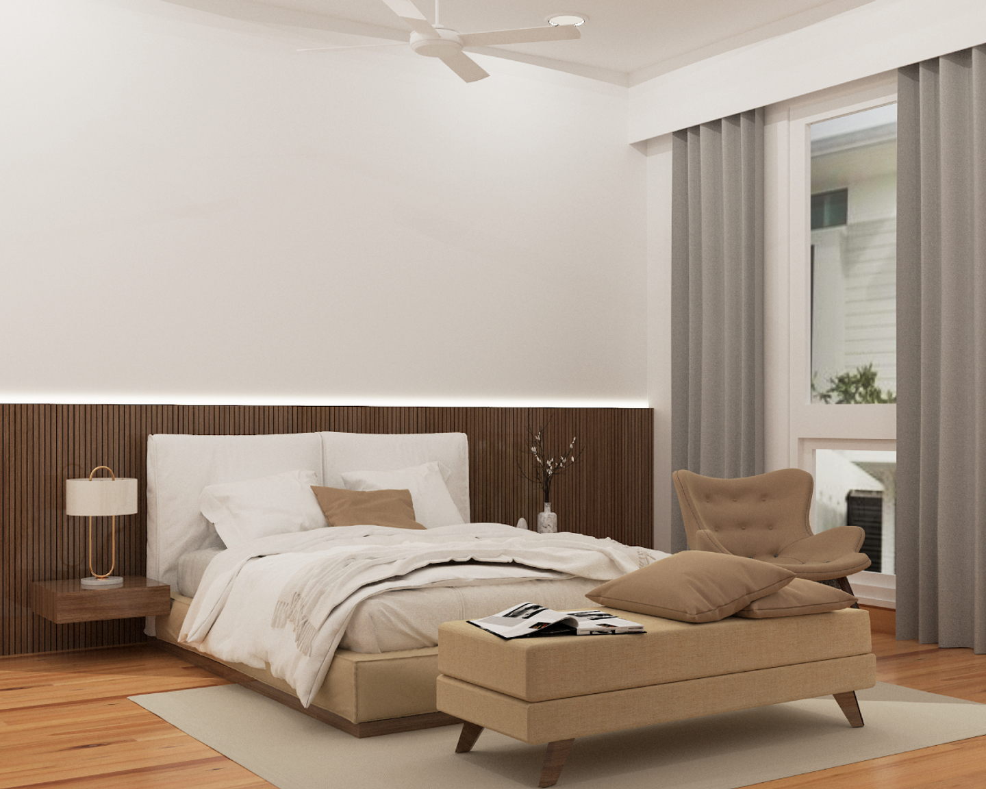 Bedroom Design With Wooden Furniture - Livspace